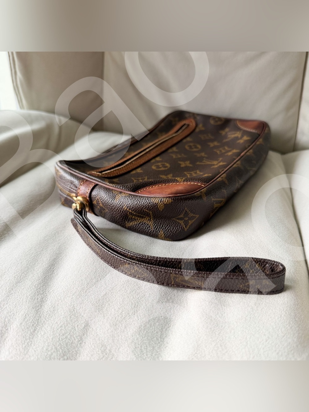 Louis Vuitton Project Bag Brown Monogram Canvas Wristlet Clutch Needs Zipper pul - Picture 8 of 17